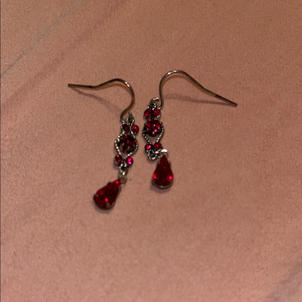Charming Red Crystal Earrings